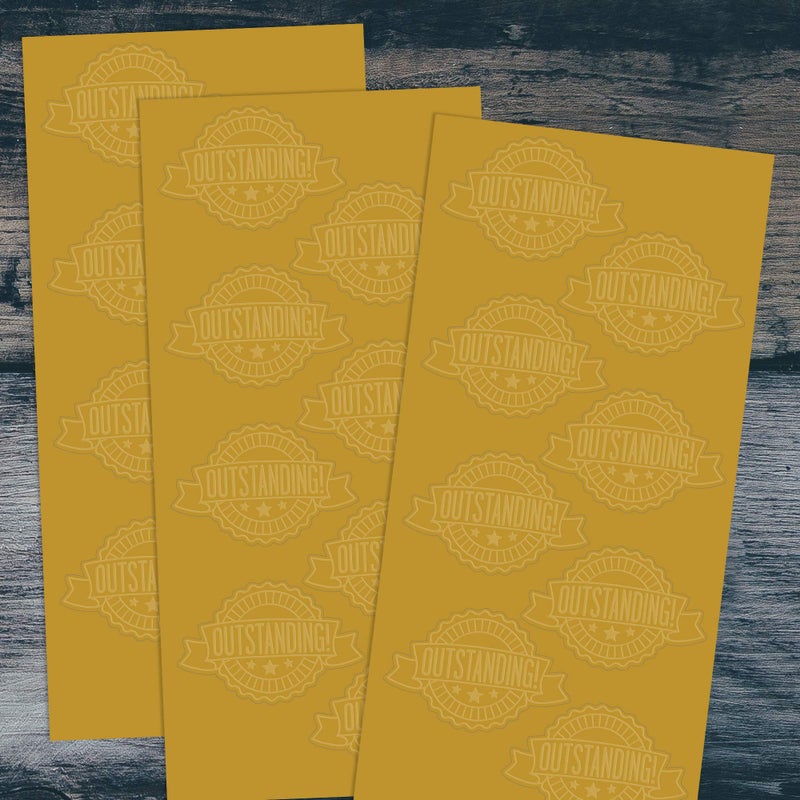 Great Papers! Outstanding Ribbon Embossed and Gold Foil Certificate Seal, 1.75", 48 Count (20104102) - Image 2